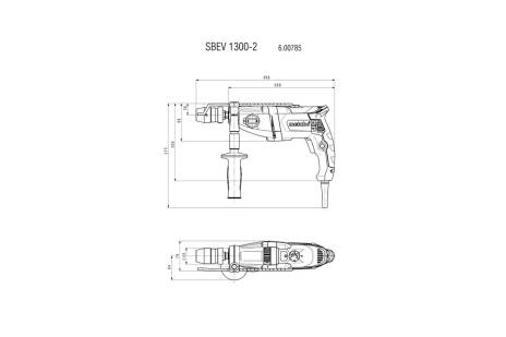 Metabo SBEV 1300-2 Impact drill (600785000) - Image 2