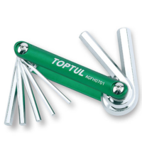 TOPTUL 7-in-1 Folding Hex Key Set
