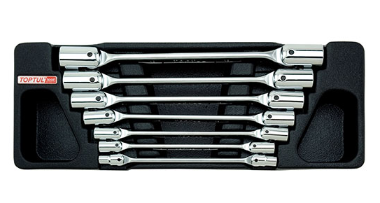 TOPTUL 7PCS - Double End Swivel-Socket Wrench Set