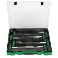TOPTUL 8PCS Hex Nut Driver T-Handle Set