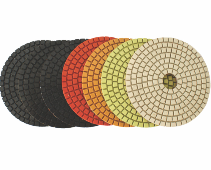 SET OF 7 DIAMOND WET POLISHING PADS 100MM