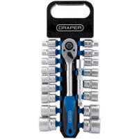 Metric Socket and Ratchet Set, 1/2" Sq. Dr. (19 Piece) (16375)