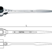 TOPTUL Double Socket Ratchet Wrench