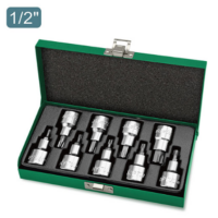 TOPTUL 9PCS 1/2" DR. Star Bit Socket Set
