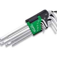 TOPTUL 9PCS Long Type Ball Point Hex Key Wrench Set (SAE)