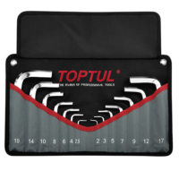 TOPTUL 14PCS Short Type Hex Key Wrench Set