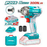Total Tools Cordless Impact Wrench (20V) with 2 x Battery and 1 x Charger